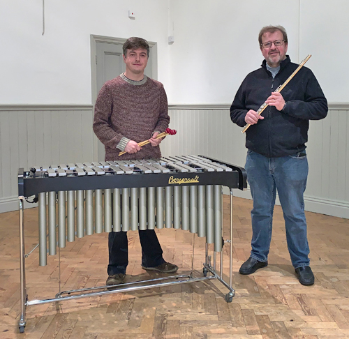 Flautist Luke Strevens and percussionist Jonny Raper